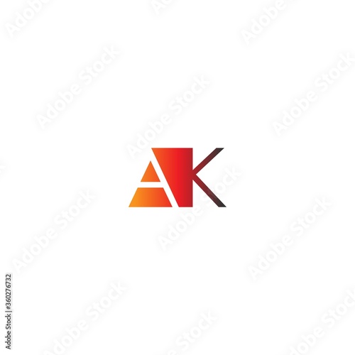 Letter AK logo combination