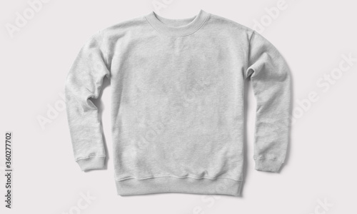 Grey sweatshirt on a white background photo