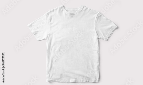 White t-shirt on a white background