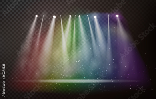 Colorful rainbow stage