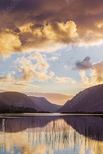 Ireland, Co.Donegal, Glenveagh National Park, Reflection in Lough Veagh photo