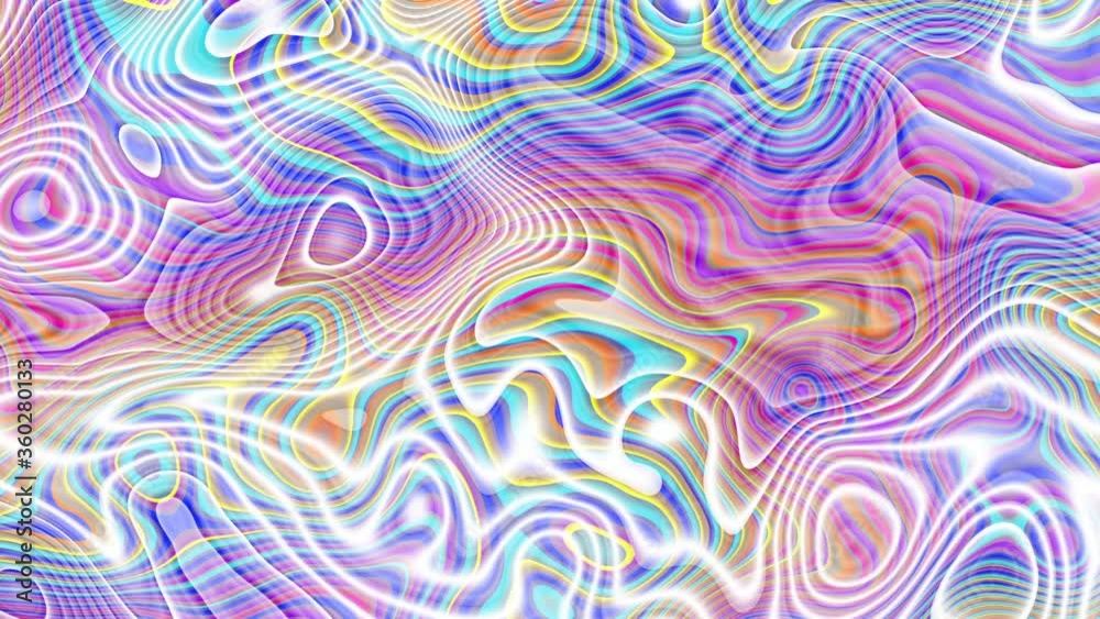 Transforming abstract background. Psychedelic wavy animated abstract curved shapes. Looping footage. Transforming abstract background. Psychedelic wavy animated abstract curved shapes. Looping footage.