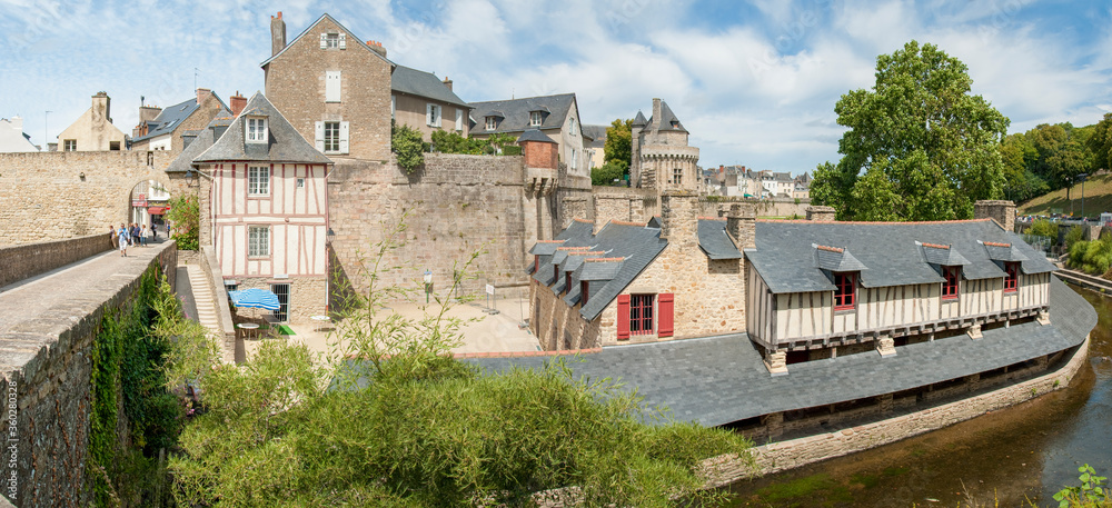 Historic center of Vannes by the river