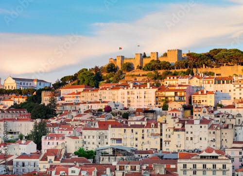 Portugal, Lisbon, Sao Jorge Castle and city photo
