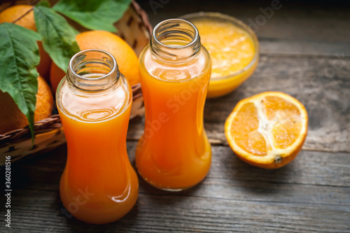 fresh orange juice and smoothie