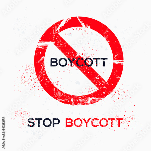 Warning sign (boycott), vector illustration.