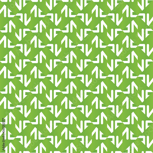 Vector seamless pattern texture background with geometric shapes, gradient colored in green, white colors.