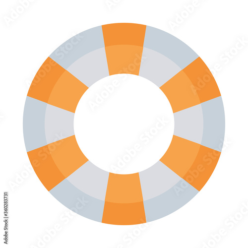 Pool striped float design, Summer vacation tropical relaxation outdoor nature tourism relax lifestyle and paradise theme Vector illustration