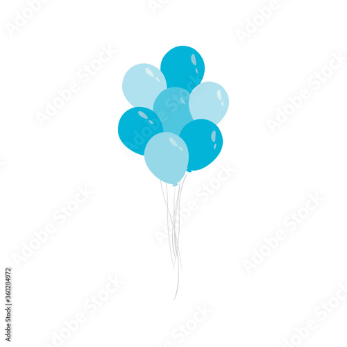 Colorful Balloons, Baby Shower, Gender Reveal Balloons, Birthday Party Decor, Party Balloons, Celebration Decor Vector Illustration Background