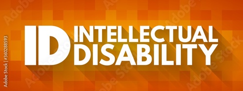 ID - Intellectual Disability acronym, medical concept background