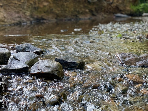 Rocks in a calm trickling stream