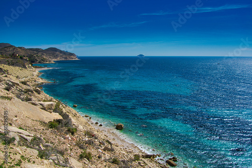 Villajoyosa (Alicante) , Cliff near Benidorm and island