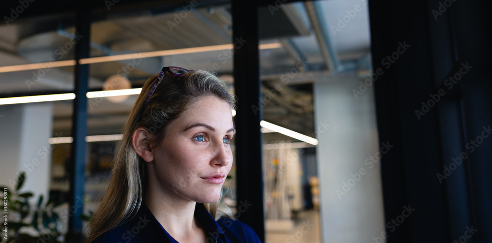 Side view of a Caucasian woman Side view of a Caucasian woman
