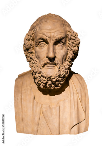 Ancient Greek poet Homer, the legendary author of the Iliad and the Odyssey. photo