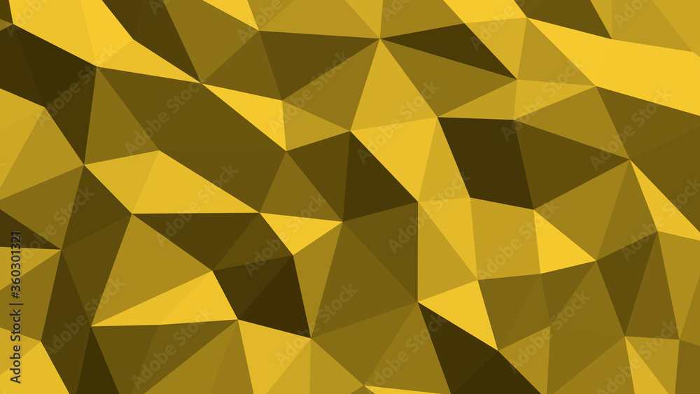 Abstract geometric background with shades of yellow and gold. Template for web and mobile interfaces, infographics, banners, advertising, applications.