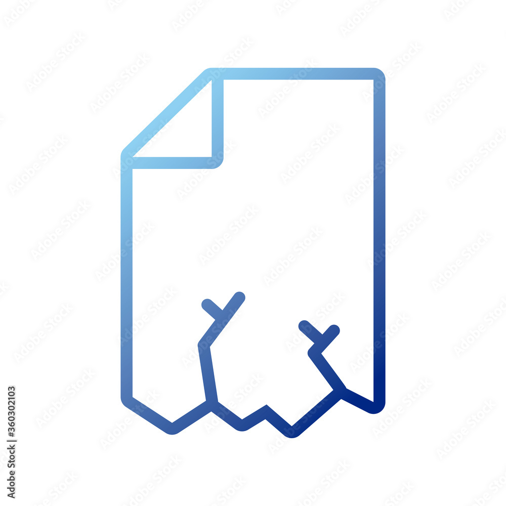 torn sheet paper document gradient style icon torn sheet paper document gradient style icon