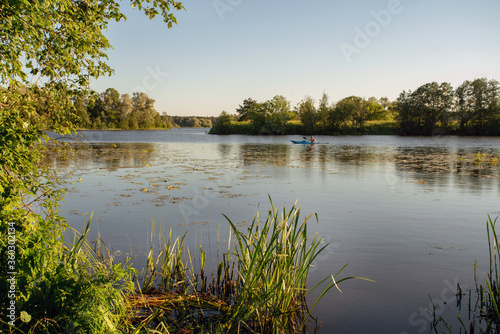 Photography Landscape with  old riverbed of Moskva river- amazing summer day outdoors  in Mo