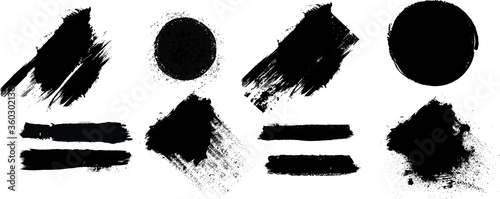 grunge texture shape vector set