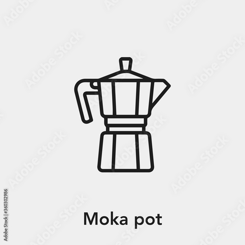 moka pot icon vector sign symbol photo
