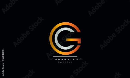 Alphabet letters Initials Monogram logo CG and GC