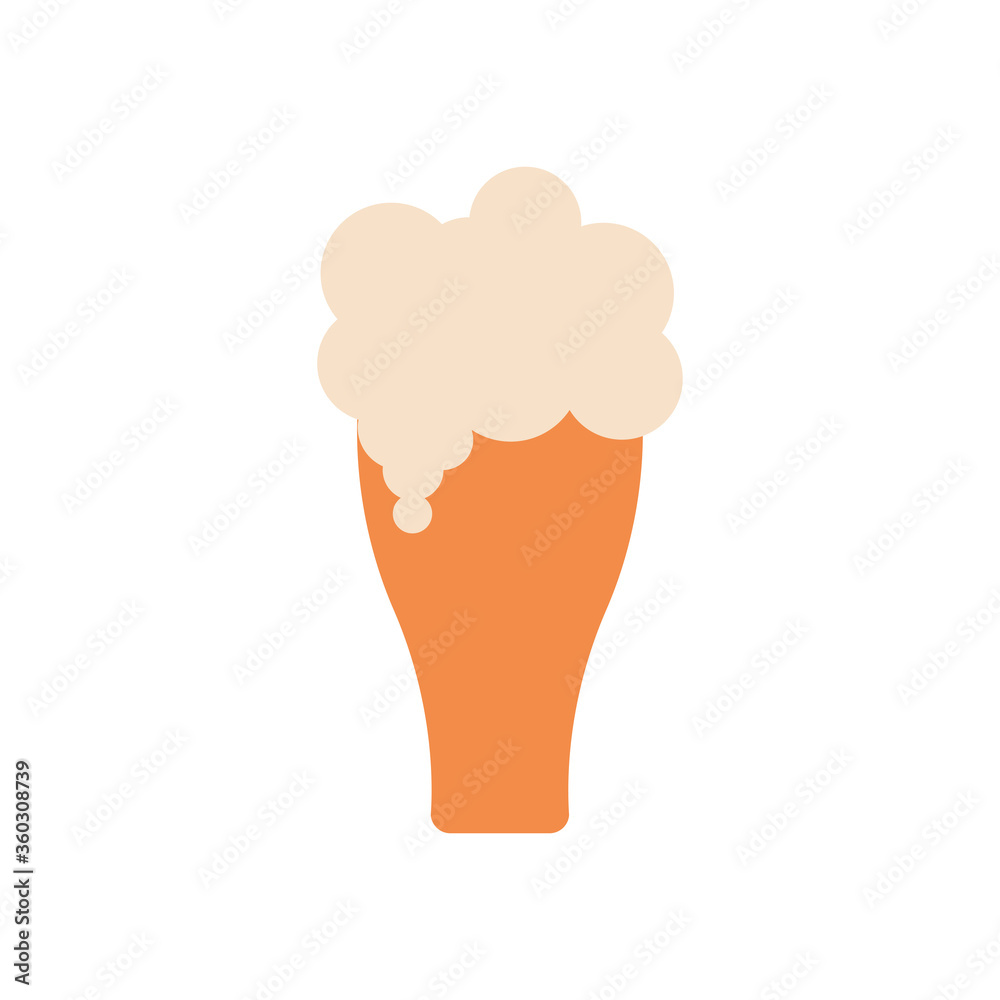 tulip beer glass icon, flat style tulip beer glass icon, flat style