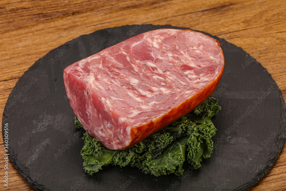 Beef ham piece over board Beef ham piece over board
