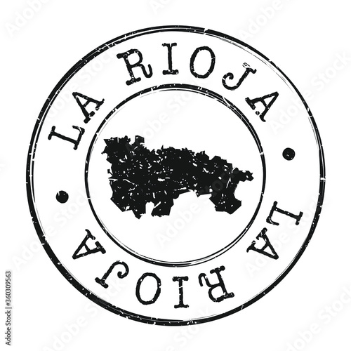 La Rioja Spain Map Postmark. Silhouette Postal Passport. Stamp Round Vector Icon. Vintage Postage Design.