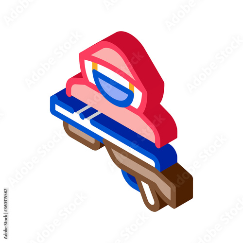 animal poacher icon vector. isometric animal poacher sign. color isolated symbol illustration