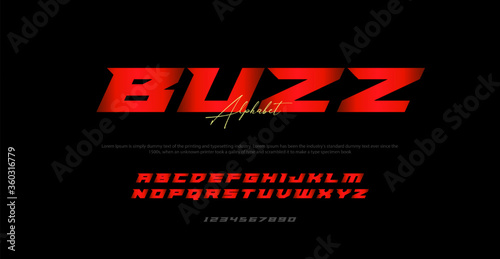 Modern Alphabet Font. Typography urban style fonts for technology, digital, movie, game logo design. vector illustration