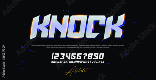 Modern Alphabet Font. Typography urban style fonts for technology, digital, movie, game logo design. vector illustration