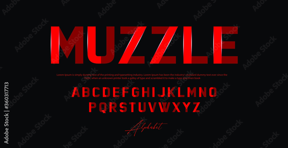 Modern Alphabet Font. Typography urban style fonts for technology, digital, movie, game logo design. vector illustration