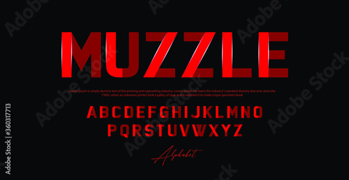 Modern Alphabet Font. Typography urban style fonts for technology, digital, movie, game logo design. vector illustration