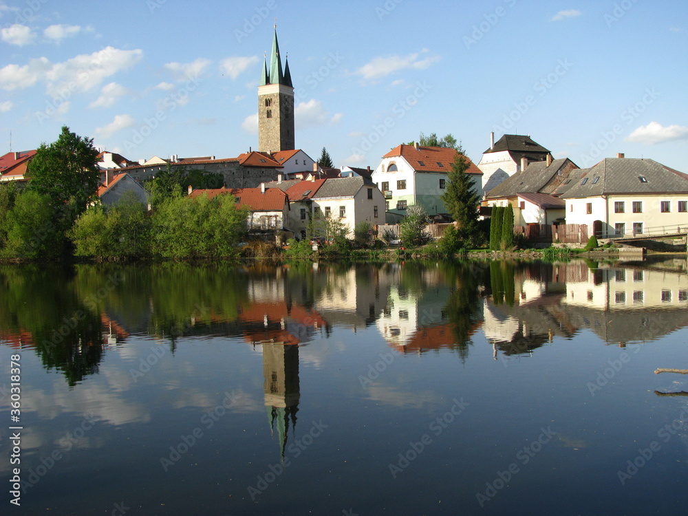 View of the old town of Telch Czech Republik