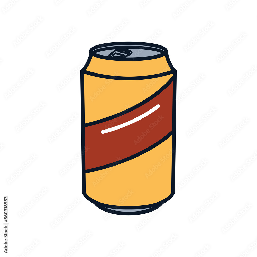 beer can icon, line fill style beer can icon, line fill style