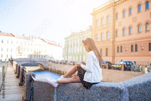 Cute little girl in Saint Petersburg in Russia © travnikovstudio