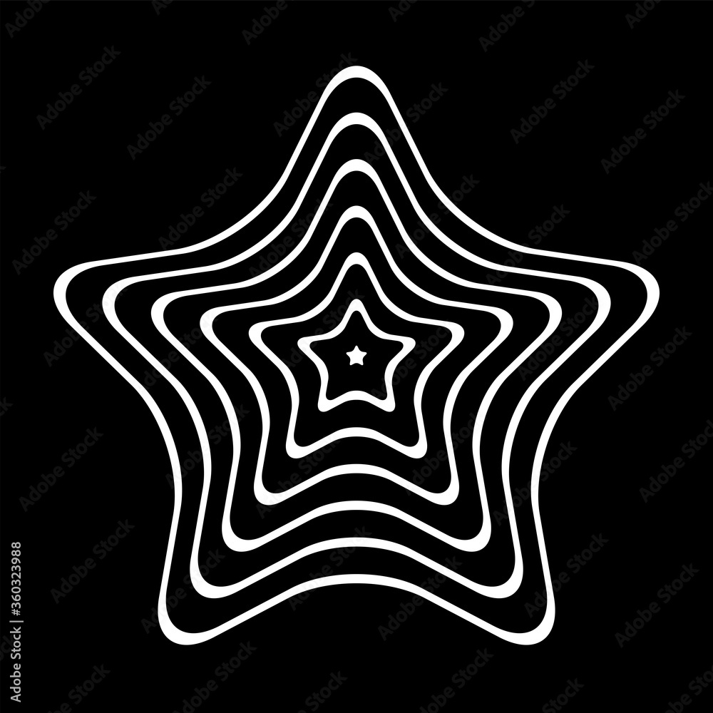 Abstract design element in star shape. Lines pattern. Abstract design element in star shape. Lines pattern.