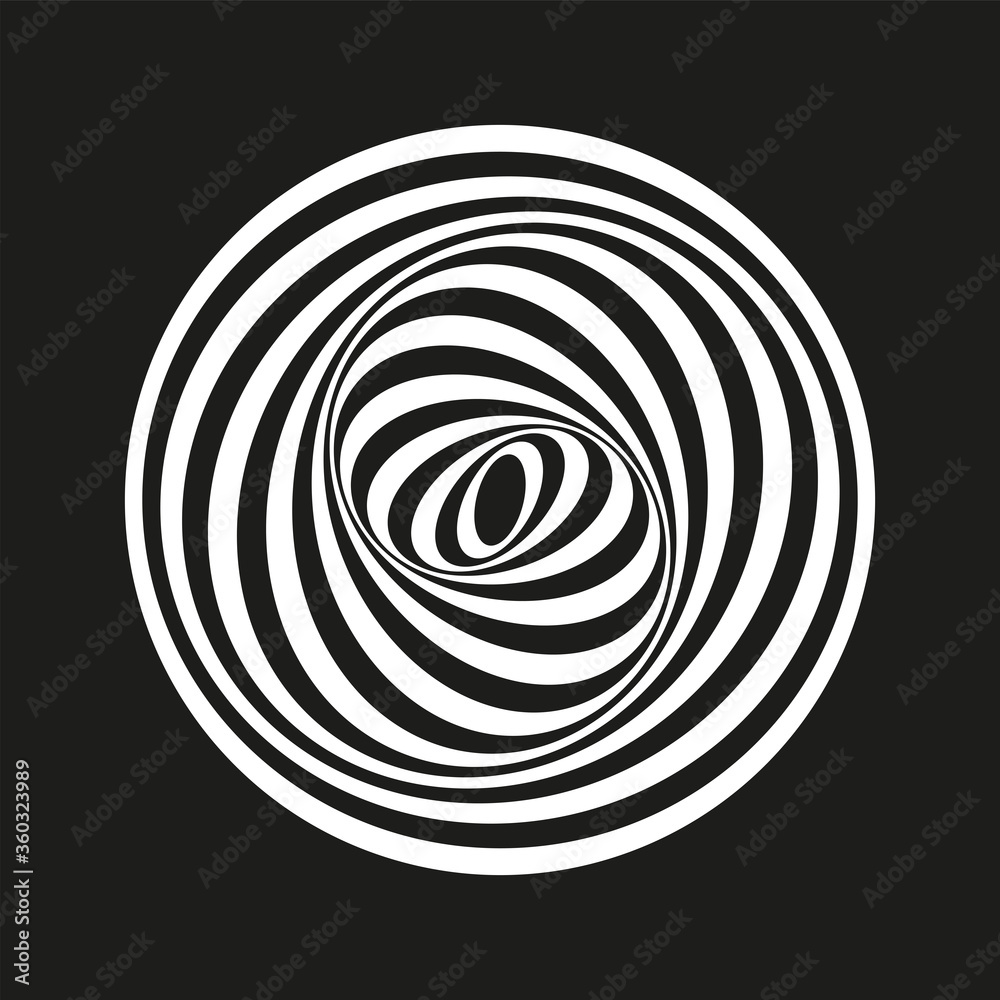 Circle design element. Circular swirl movement illusion. Circle design element. Circular swirl movement illusion.