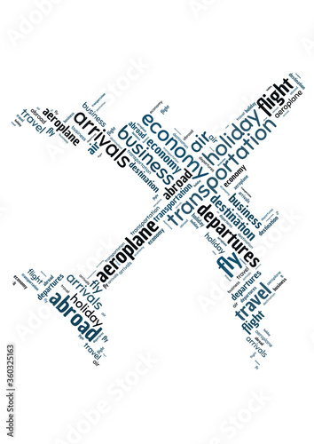 Word cloud representing the areonautics industry photo