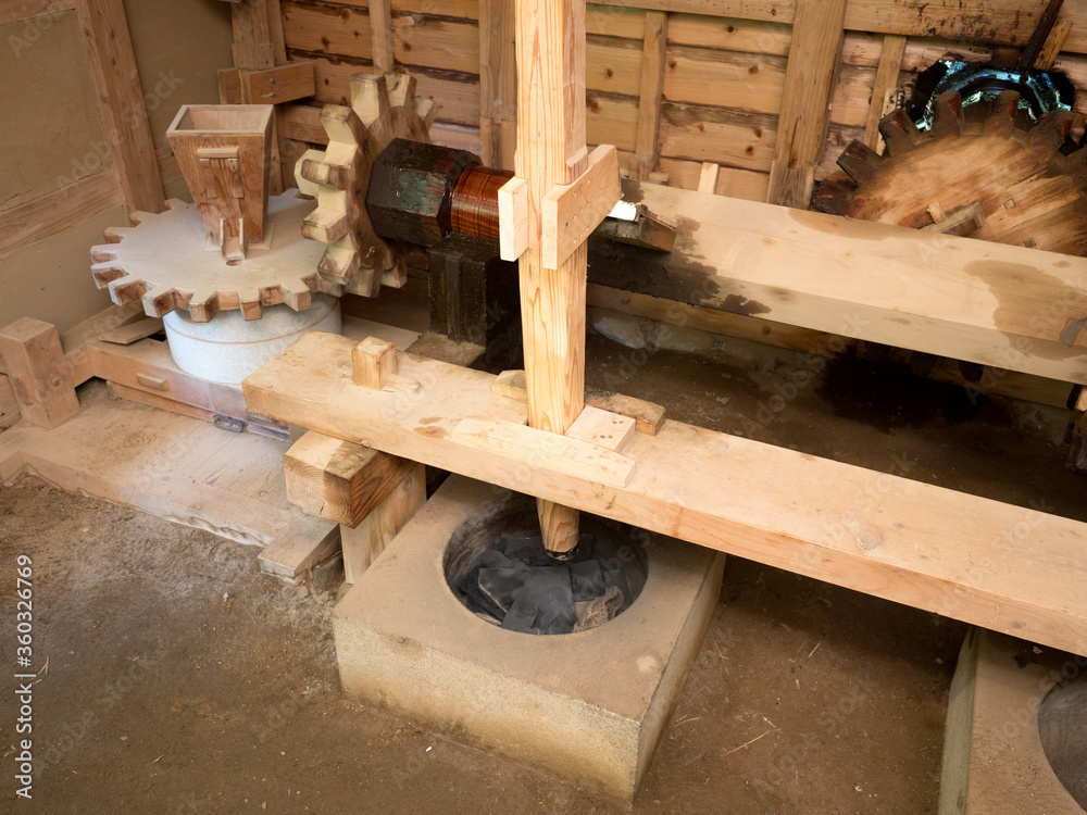 水車小屋の内部