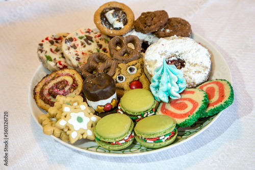 Homemade holiday cookies from a cookie exchange party