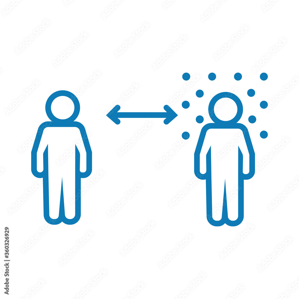figures humans with arrows social distance line style figures humans with arrows social distance line style