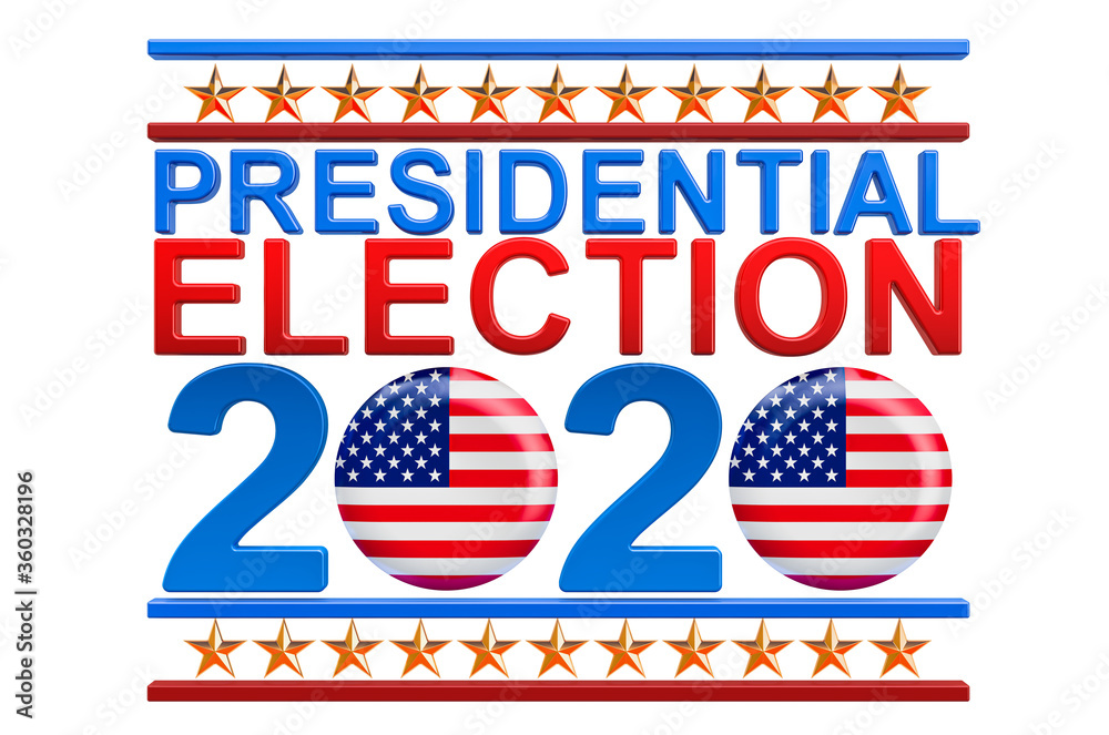 Fototapeta premium Presidential Election 2020 in the USA concept, 3D rendering