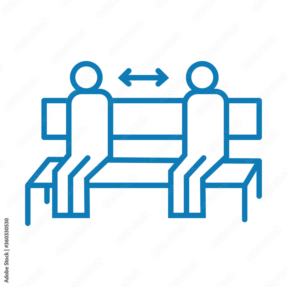 figures humans with arrows social distance line style figures humans with arrows social distance line style