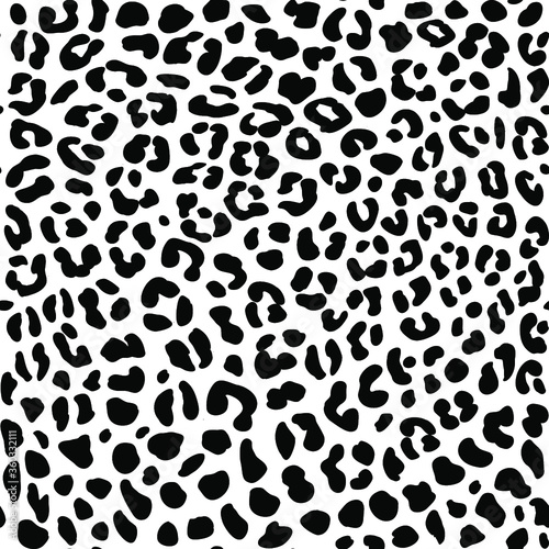 Black leopard seamless pattern. For printing on fabric, paper, souvenirs, things. Wallpaper, covers, shoes.