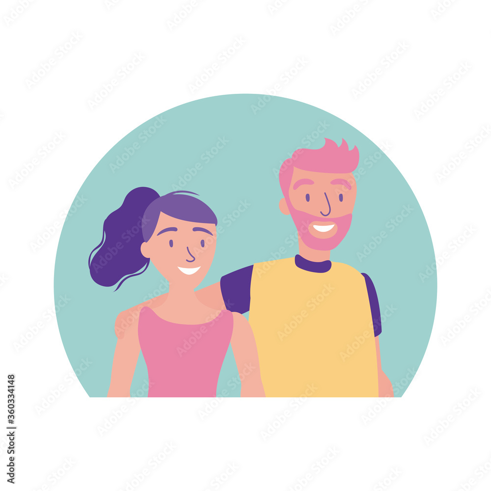happy friendship day celebration with couple pastel flat style happy friendship day celebration with couple pastel flat style