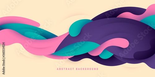 Abstract wavy background in modern style. Vector illustration.