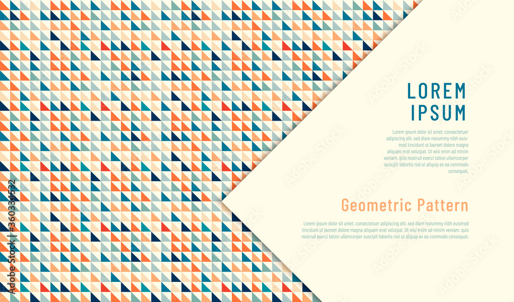 Fototapeta premium Abstract geometric pattern design made of triangles in various colors. Vector illustration.