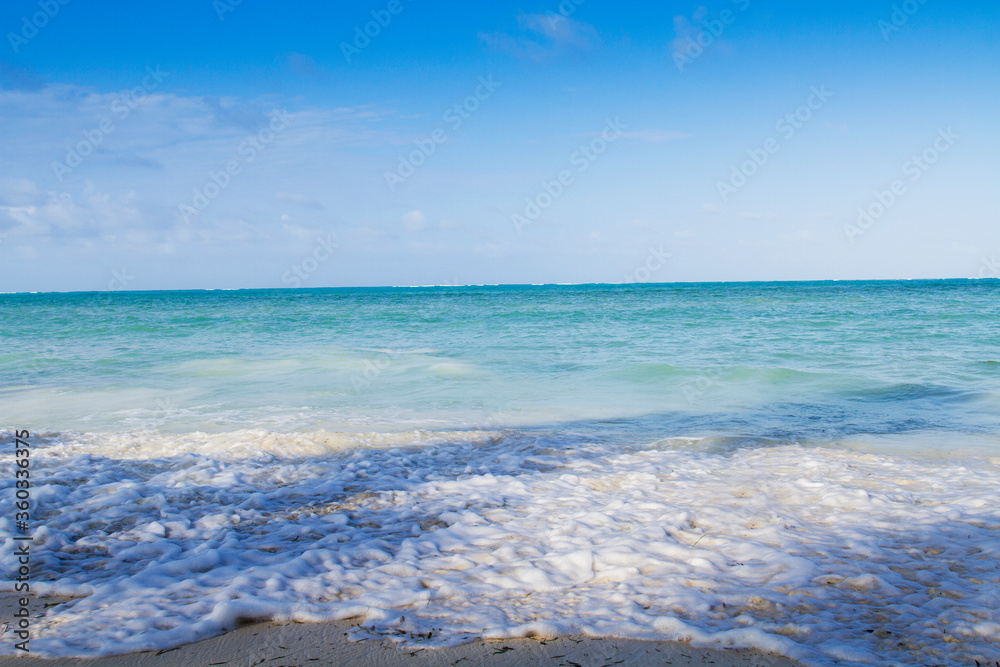 Turquoise beach on an island during summer. Summer vacation to Hawaii Turquoise beach on an island during summer. Summer vacation to Hawaii