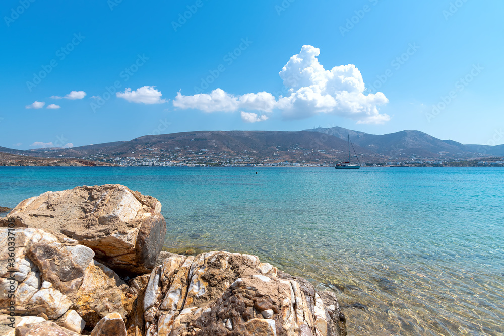 Marcello beach - Cyclades island - Aegean sea - Paroikia (Parikia) Paros - Greece
