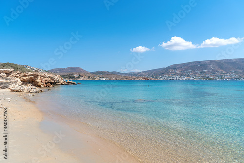 Fototapeta Naklejka Na Ścianę i Meble -  Marcello beach - Cyclades island - Aegean sea - Paroikia (Parikia) Paros - Greece